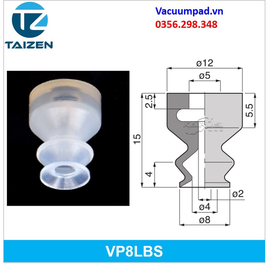 Giác hút, đầu hút chân không 2 tầng VP6/8/10/15/20LBS/N