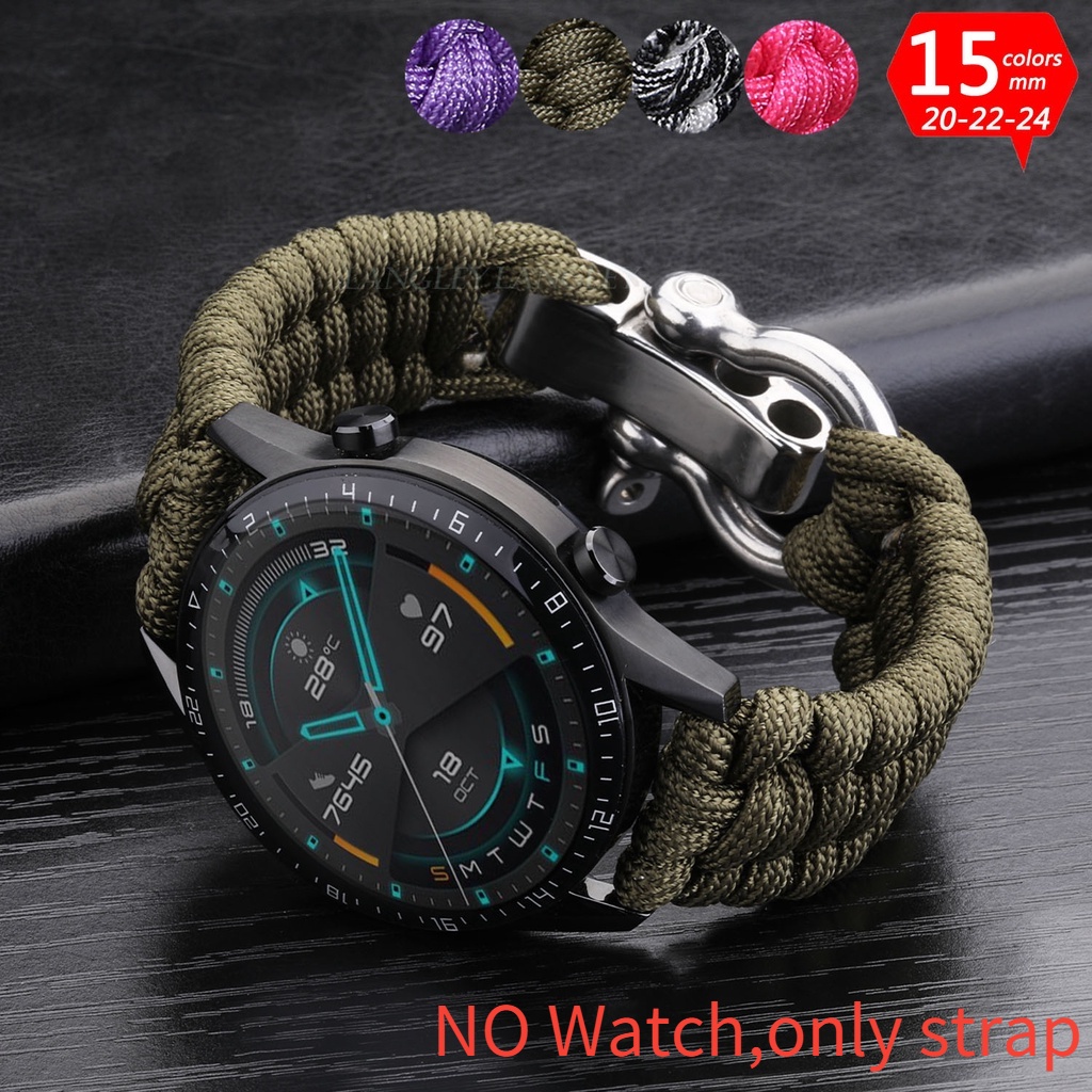 Dây đeo đồng hồ thể thao ngoài trời bằng nylon có khóa điều chỉnh cho Samsung Galaxy Watch 3 41mm 45mm 42mm 46mm