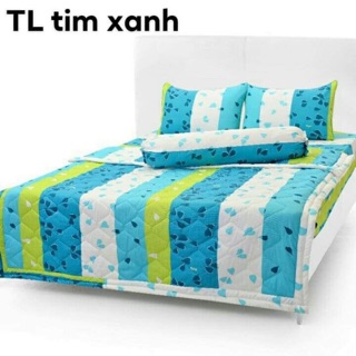 Bộ drap cotton thắng lợi 5 món kèm mền