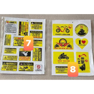 Bộ Tem Logo Nổi dán Xe máy < 1 tấm nhiều hình nhé>