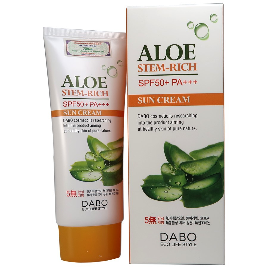 Kem chống nắng lô hội Dabo Aloe Stem Rich