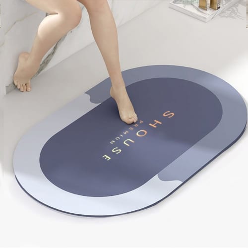 Thảm Lau Chân Silicon Siêu Thấm Chống Trơn Trượt An Toàn Cho Gia Đình Logo Họa Tiết Ngẫu Nhiên