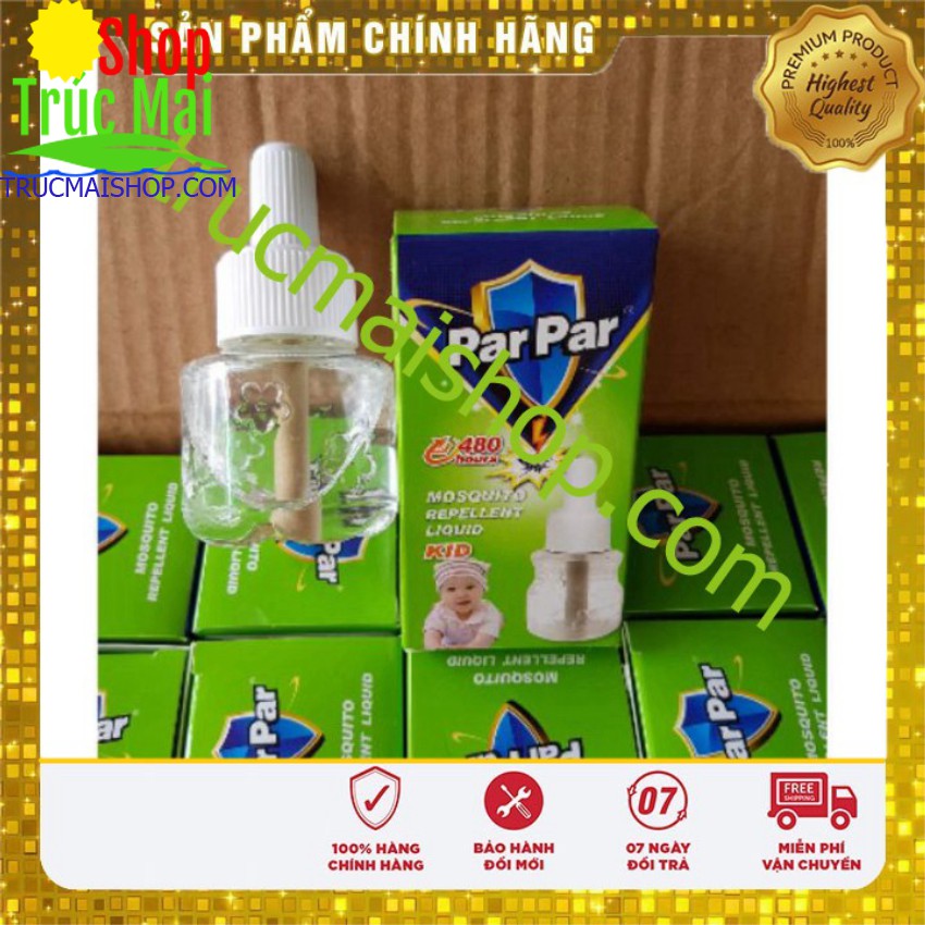 Lọ Tinh dầu đuổi muỗi Parpar 480H, thay thế TINH DẦU cho máy đuổi muỗi