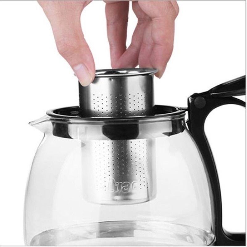 Bình Pha Trà Thuỷ Tinh Kèm Lưới Lọc Cặn Inox Cùng 4 Cốc Đi Kèm Siêu Rẻ Tiện Lợi -Gbear_Shop