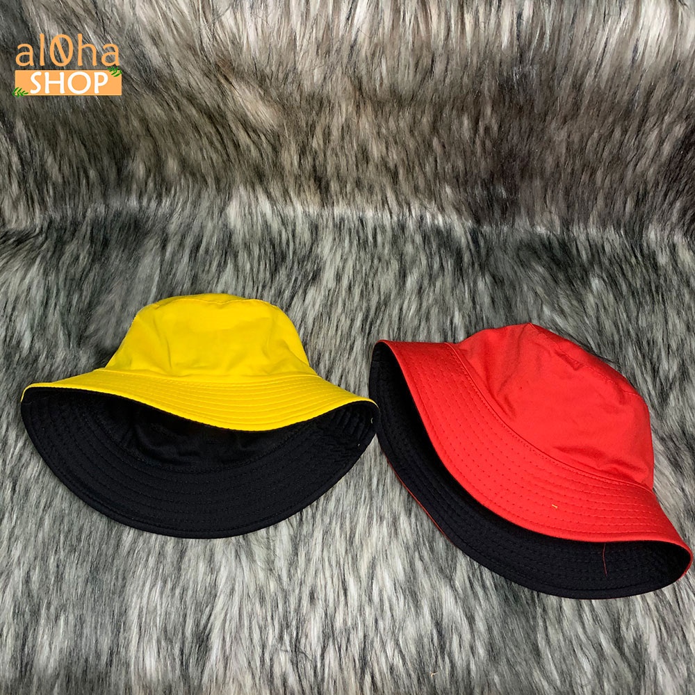 Nón bucket 2 mặt vành tròn trơn - mũ tai bèo Ulzzang phong cách, cá tính Unisex nam nữ - al0ha Shop