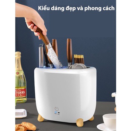 Máy sấy khử trùng dao đũa, Kệ đựng dao đũa thìa khử khuẩn bằng tia UV sấy khô , khử mùi , diệt khuẩn