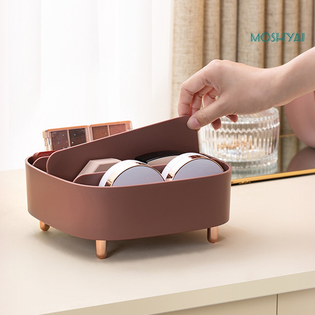 Giá Đỡ Mỹ Phẩm Để Bàn Bằng Nhựa Chống Trượt Sức Chứa Lớn