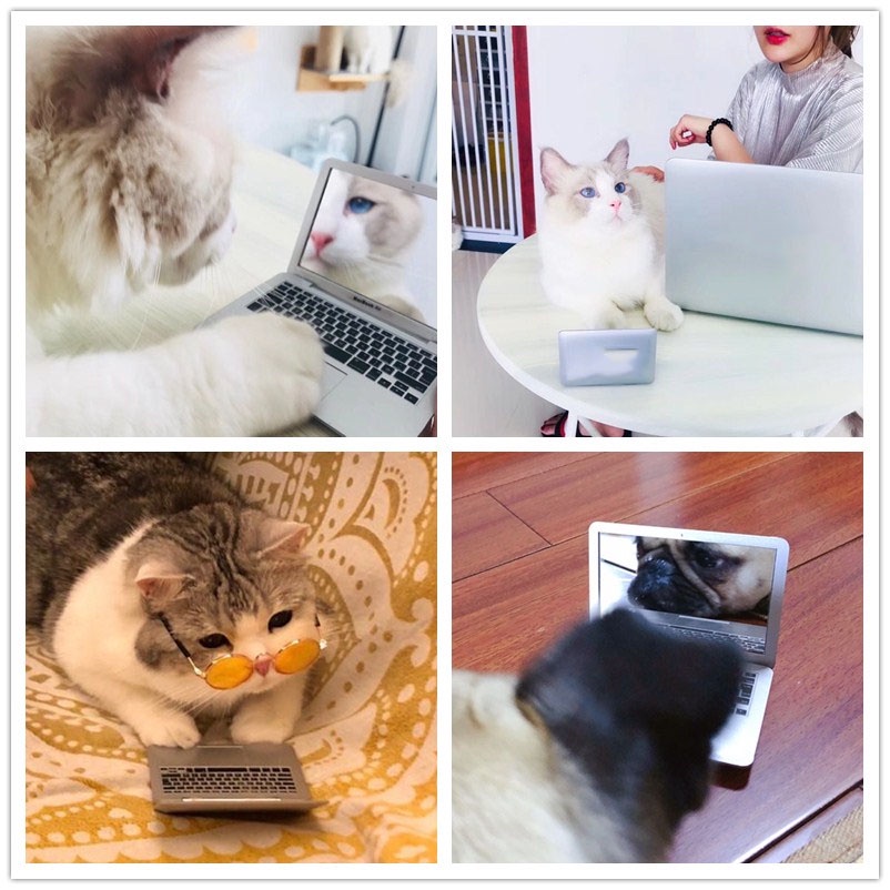 Gương trang đIểm mini hình máy tính xách tay sáng tạo