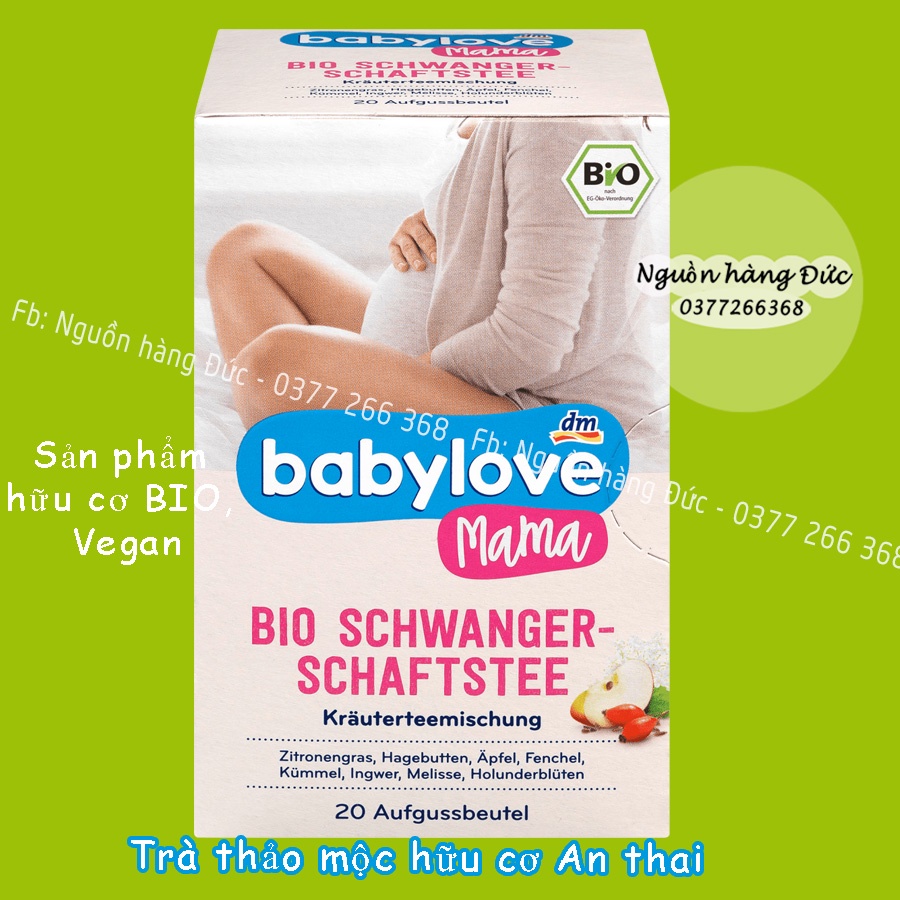 Trà an thai hữu cơ Babylove (Chuẩn Đức), dưỡng thai BIO Organic - Nguồn hàng Đức