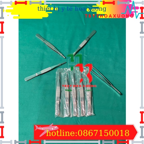 Nỉa Thẳng Y Tế 12cm Không Mấu  - Nhíp Y Tế 12cm Dùng Trong Phẩu Thuật Và Hộp Sơ Cứu Y Tế
