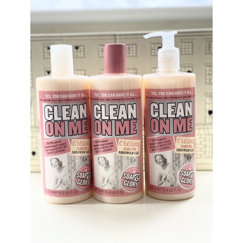 Sữa tắm Soap and Glory Clean on me 500ml (Sản xuất tại Anh)