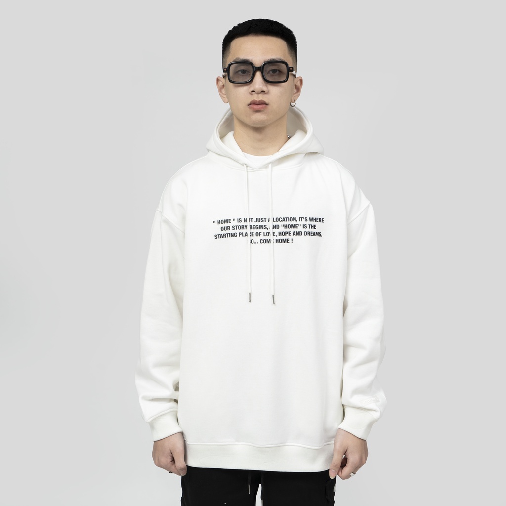 Áo Mũ Hoodie Nỉ Bông N7 Newseven WAY BACK HOME basic nam nữ form rộng thu đông Local Brand