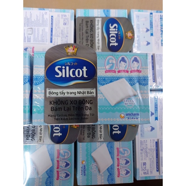 BÔNG TẨY TRANG SILCOT NHẬT BẢM 82 MIẾNG
