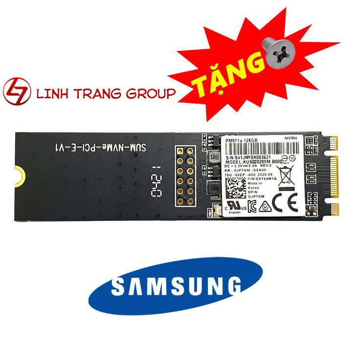 Ổ cứng SSD M.2 PCIe NVMe Samsung PM971a 128GB - bảo hành 3 năm - SD82