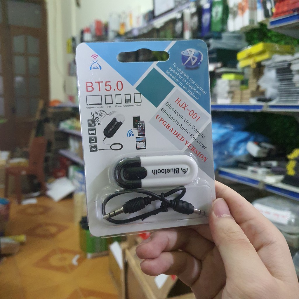 USB Bluetooth HJX-001 5.0 BT&lt; Mẫu Mới Thế Hệ Thứ 3 &gt;,Tốc Độc Kết Nối Ổn Định