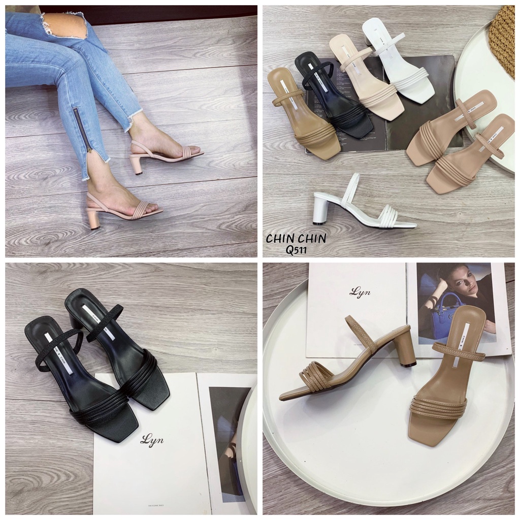 GIÀY SANDAL NỮ CHIN CHIN DÂY NGANG 7P VNXK