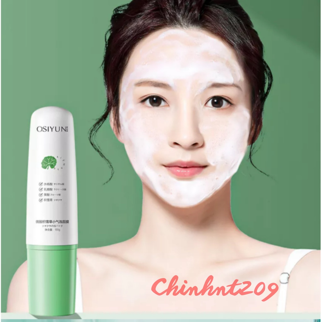 Mặt Nạ Sủi Bọt Thải Độc GINBI Rau Má | Giảm Mụn, Thu Nhỏ Lỗ Chân Lông, Dưỡng Trắng, Dưỡng Ẩm