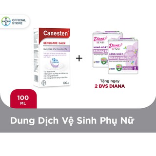 [Nhập COSBE91] Dung dịch vệ sinh phụ nữ Canesten Sensicare Calm 100ml - Tặng 2 gói băng vệ sinh Diana 8 miếng