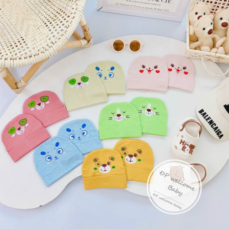 Mũ 2 lớp cho bé sơ sinh
