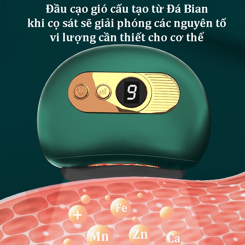 Máy massage cơ Máy mát xa mặt Chăm sóc da mặt Máy cạo gió Thải độc Giảm đau nhức mệt mỏi Chống lão hóa Thon mặt BH 6th
