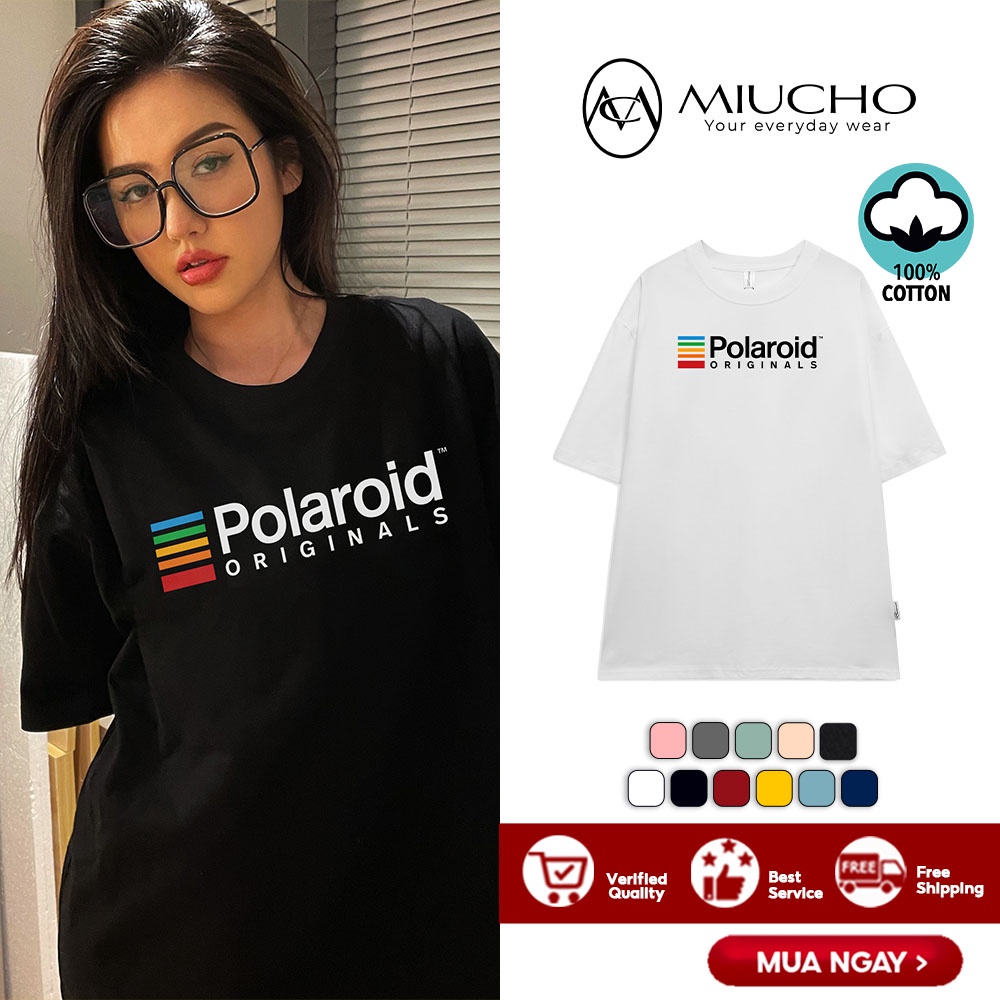 Áo phông nữ form rộng đẹp tay lỡ oversize, áo thun nữ form rộng unisex tay lỡ hàn quốc cotton AT016 Miucho basic tee