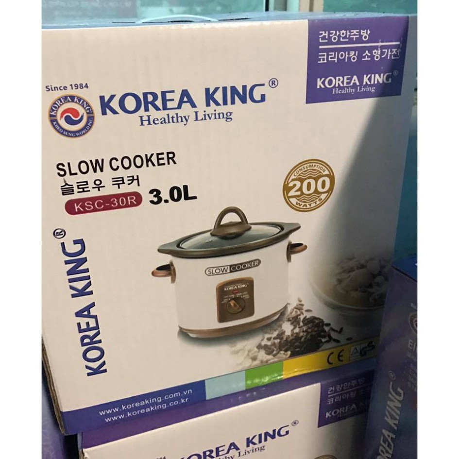 Nồi tiềm Korea King 1.5L/3L 120W/200W Màu Random kiểu dáng hiện đại, màu sắc sang trọng, tô điểm thêm cho gian bếp