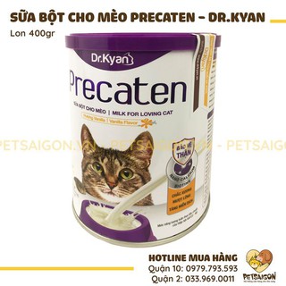 Sữa bột dinh dưỡng precaten chính hãng cho mèo lon 400g