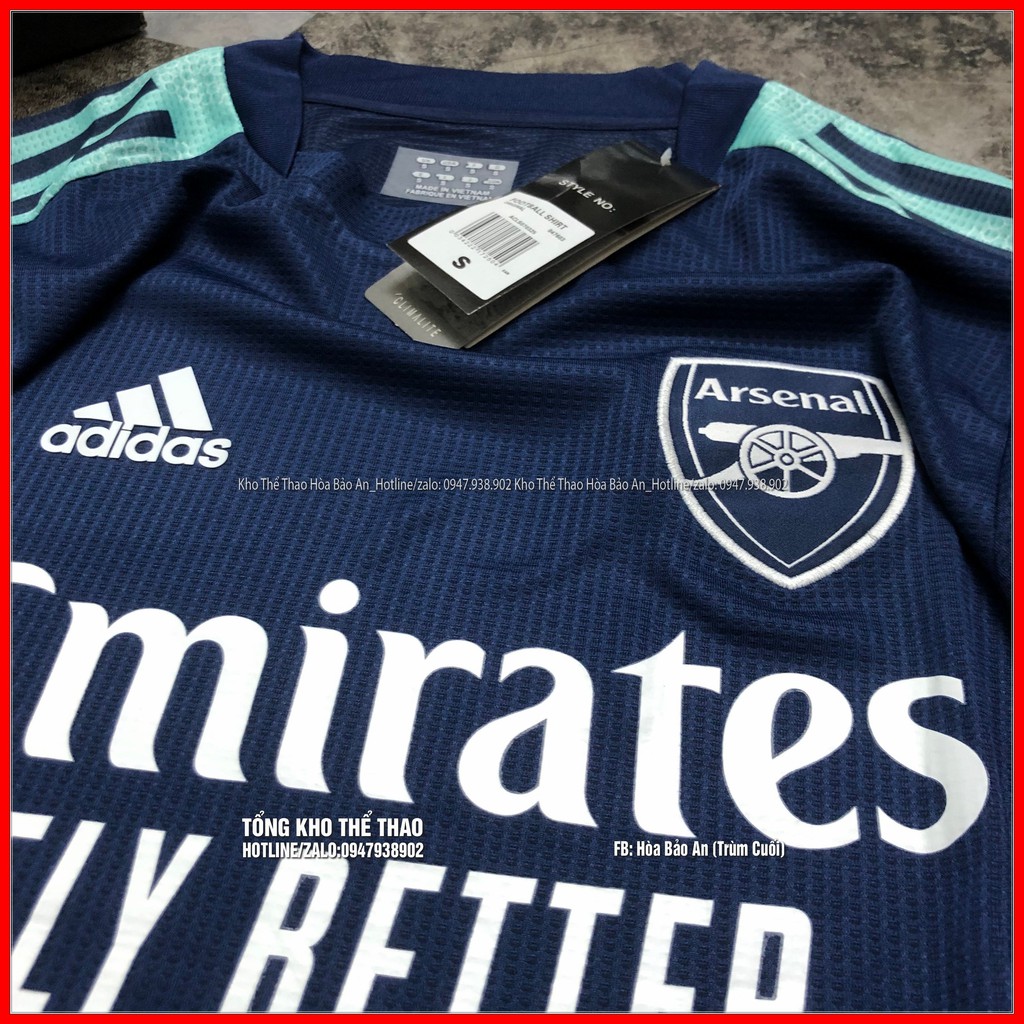 Set Bộ Thể Thao CLB Asenal Training Màu Xanh Đậm mùa giải 2021/22 - Áo Training Arsenal