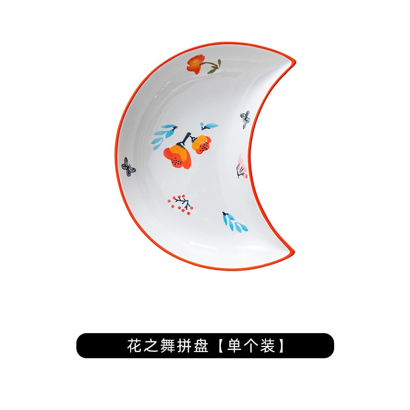 SẴN ❤️ HOẢ TỐC 2H ❤️ Bộ đĩa đựng thức ăn gốm sứ hoạ tiết trái cây cho bàn ăn nhà bếp