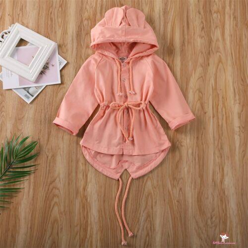 ❤XZQ-Kids Baby Girls 3D Ear Cute Hoodie Hooded Jacket Outwear Clothes