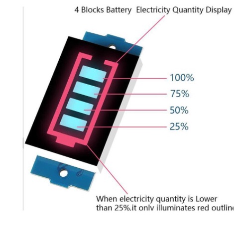 Mạch hiển thị dung lượng pin - ắc quy 3S/4S từ 12,6V /16,8V