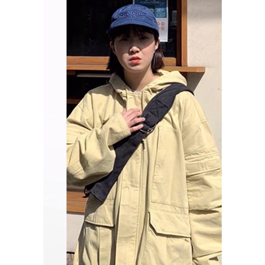 ÁO KHOÁC MŨ KHAKI UNISEX
