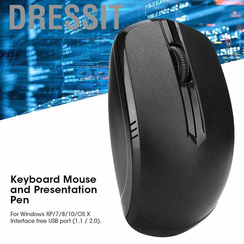 Dressit Free USB Port Mouse  High Quality Connected Dry Battery 2.4Ghz Keyboard for Computer PC