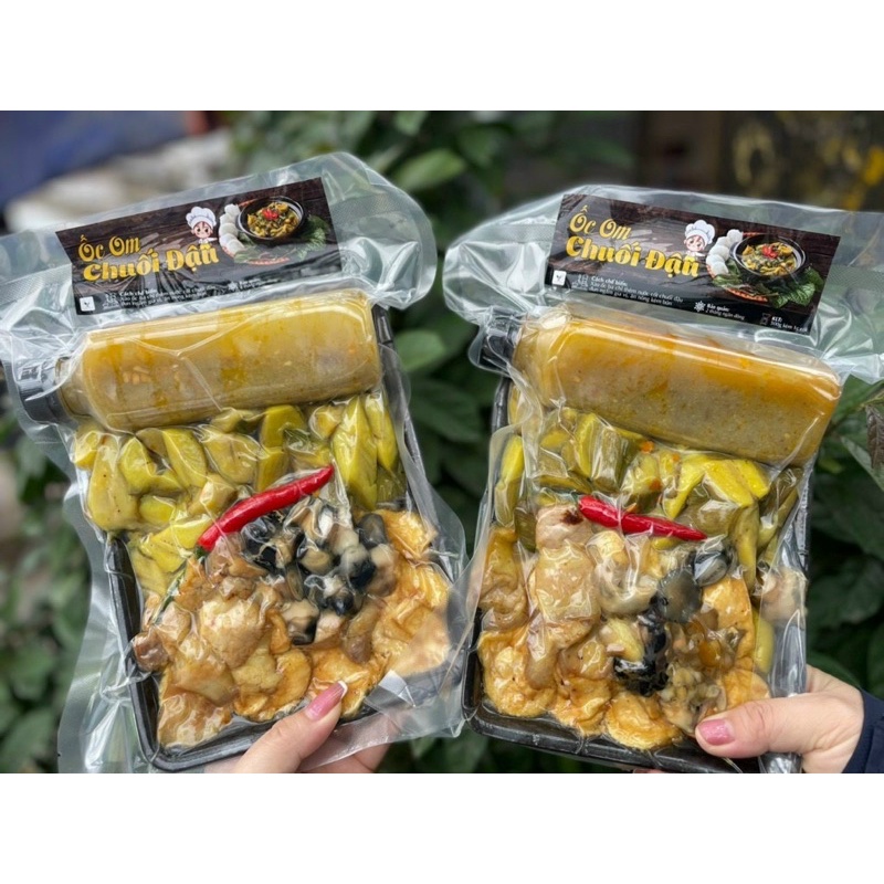 Set ốc om chuối đậu đầy đủ gia vị tiện lợi 500gr