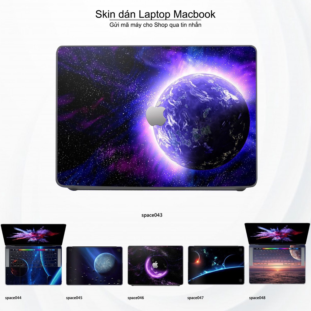 Skin dán Macbook mẫu không gian (đã cắt sẵn, inbox mã máy cho shop)