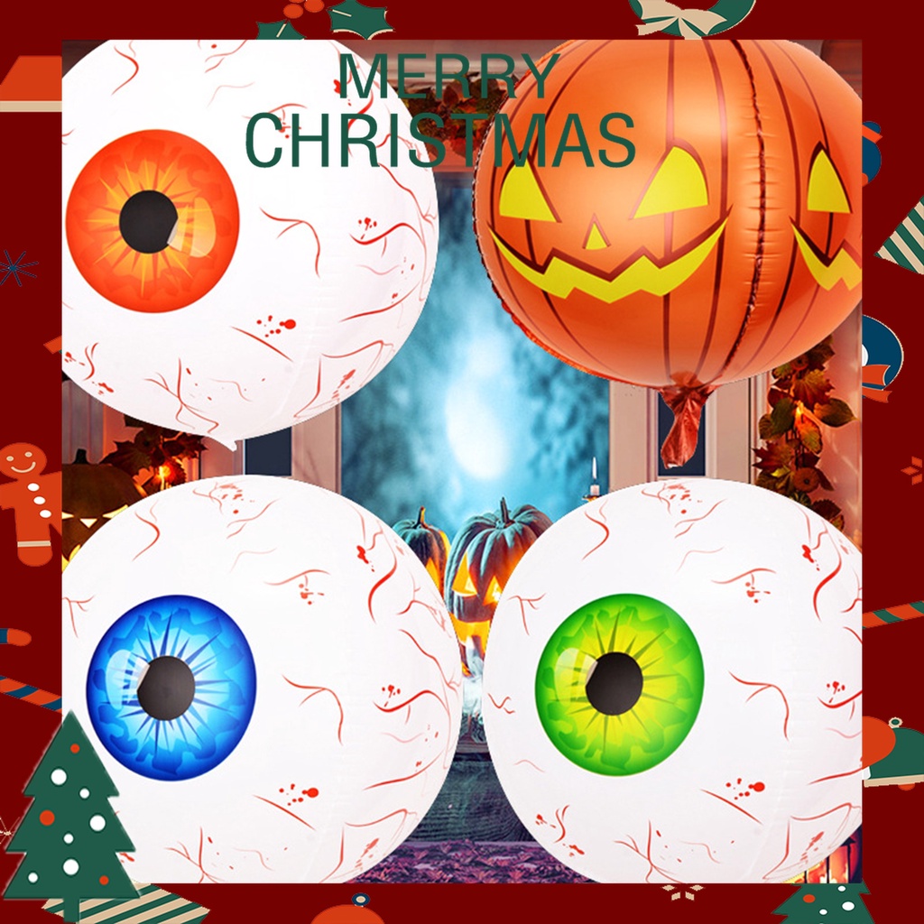 Bong Bóng Bơm Hơi Hình Mắt Bí Ngô 22Inch Trang Trí Tiệc Halloween