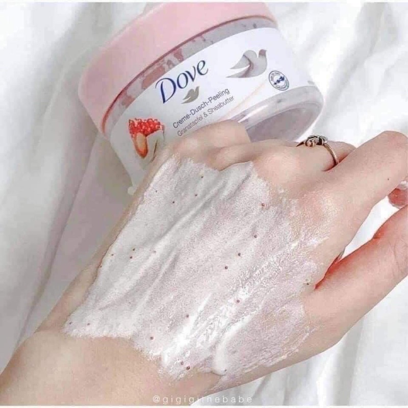 Tẩy tế bào chết cơ thể Dove hương Lựu đỏ bản Đức 225ml đầy đủ bill