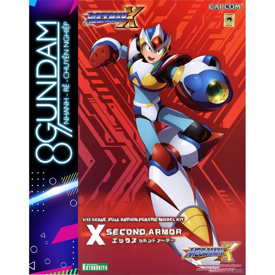 Mô Hình Lắp Ráp Full Action 1/12 Mega Man X Second Armor