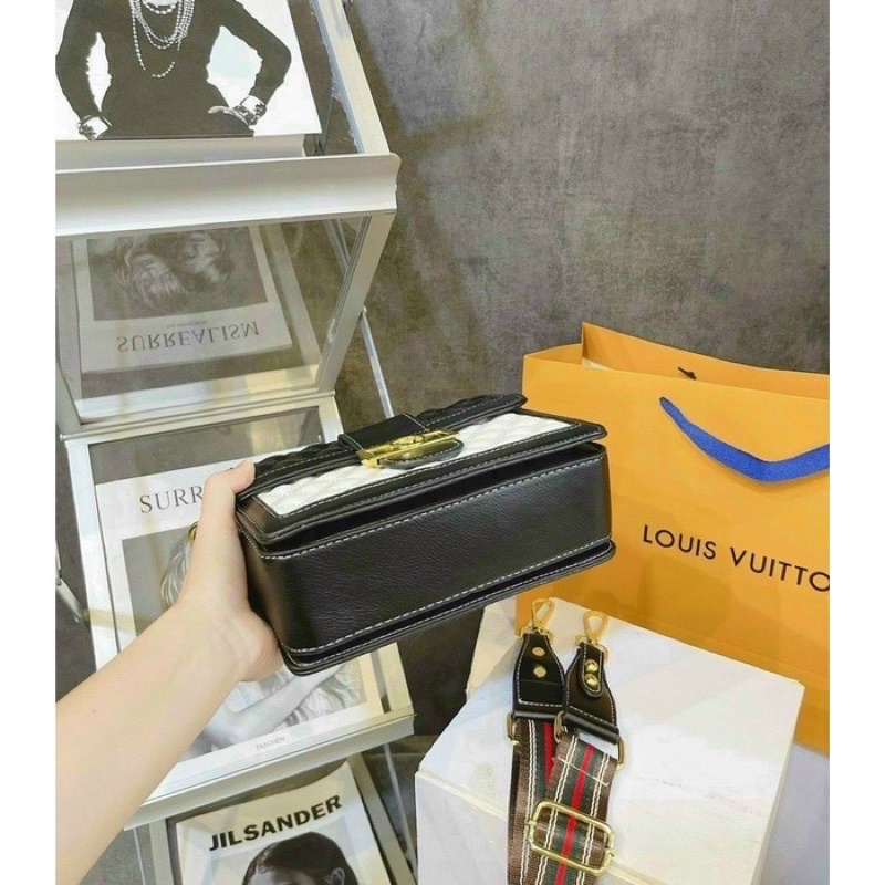 Túi Xách Nữ Đeo Vai Ô Trám, Túi Nữ Đeo Chéo Khoá Nẹp Chữ V