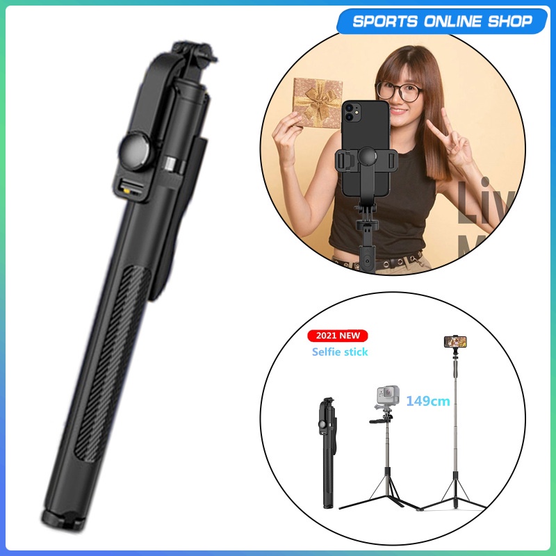 Gậy Chụp Ảnh Tự Sướng Bằng Nhôm Kết Nối Bluetooth Không Dây Xoay 360 Độ Có Điều Khiển Từ Xa Điện Thoại | BigBuy360 - bigbuy360.vn