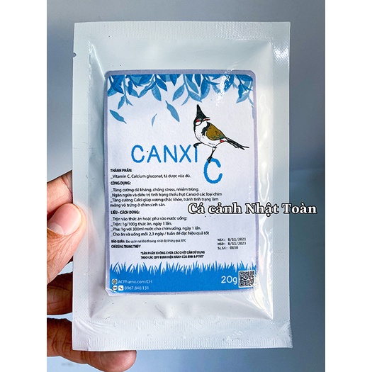 CANXI C CALCIUM CHO CHIM CẢNH ACPHARNO 20G