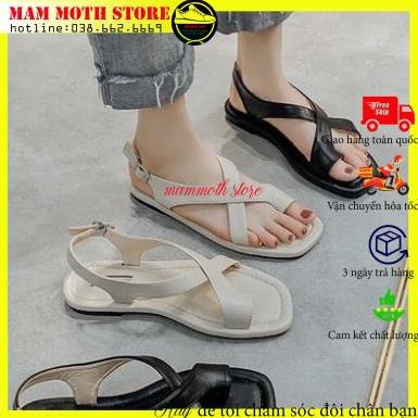 [Quà tặng bút bi nước hàn quốc 2 màu đen xanh cao câp ]Dép kẹp/dép xỏ ngón, sandal 2 quai chéo đế bệt, dép quai hậu