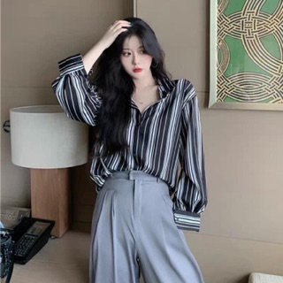 Áo sơ mi kẻ dáng dài⚡️2 màu