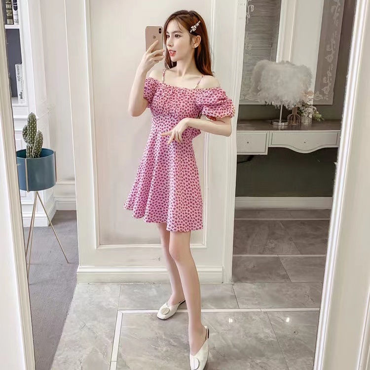Đầm Hoa Hai Dây Thời Trang Mùa Hè Hàn Quốc Dành Cho Nữ