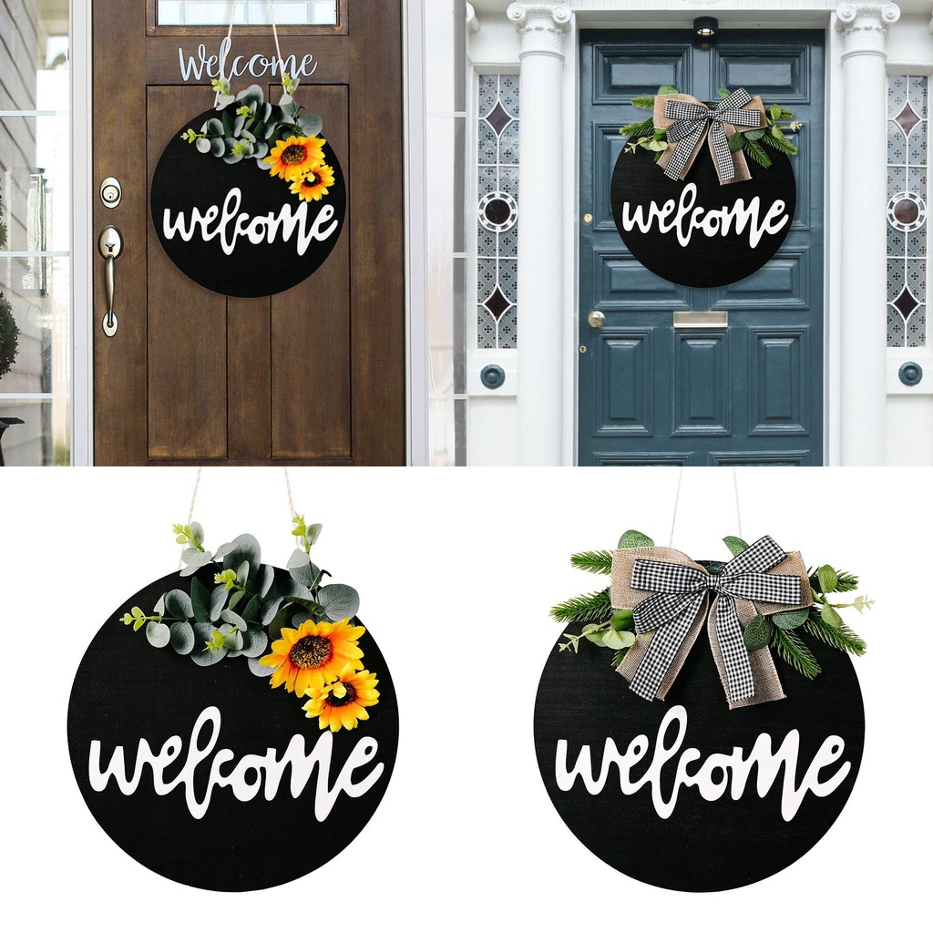 Biển Hiệu Welcome Bằng Gỗ Treo Cửa Trước Trang Trí Nhà Cửa