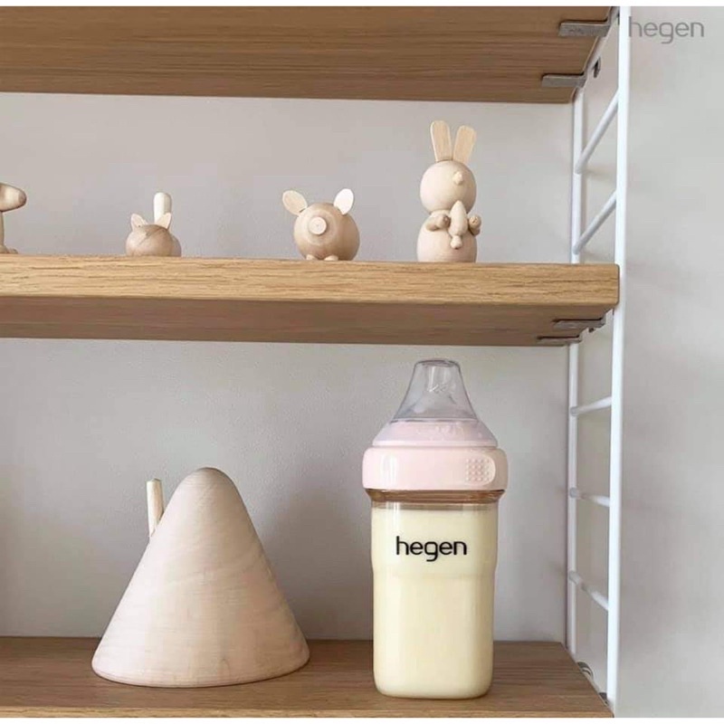 Bộ nắp và cổ nối bình sữa Hegen thay thế xanh/hồng/ghi