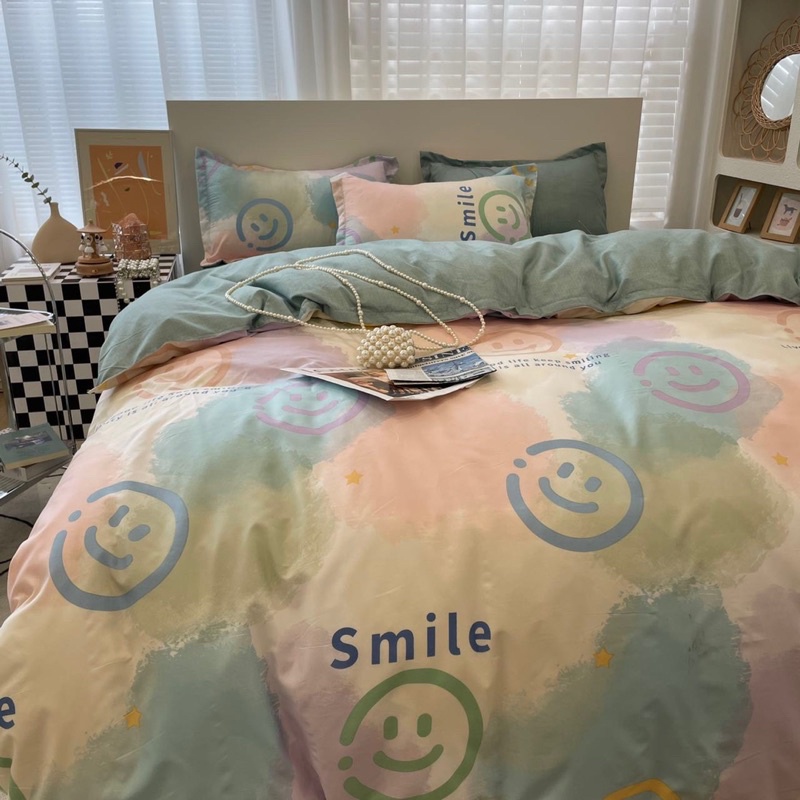 Set Bộ Vỏ Chăn Ga Gối Cotton Poly Nhiều Hoạ Tiết Màu Sắc