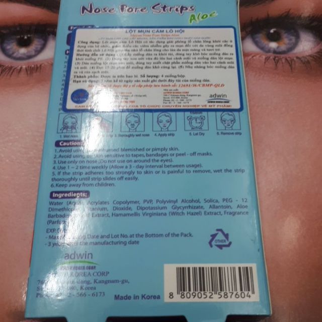 Miếng dán lột Mụn Cám Lô Hội -Hàn Quốc : Nose Pore Strips Aloe - Mayan ( Big Size)