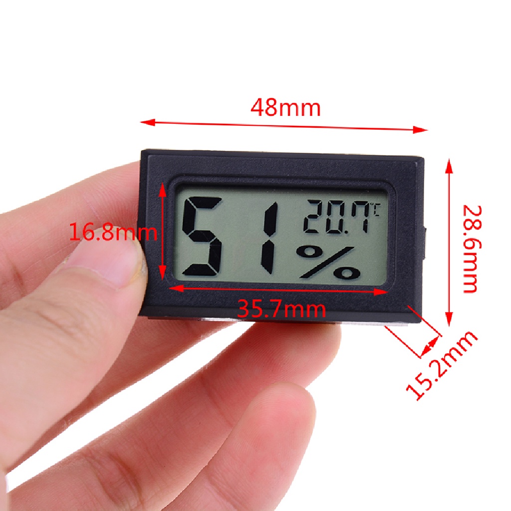 Nhiệt kế điện tử JETTING màn hình LCD kích thước nhỏ đo được độ ẩm và nhiệt độ