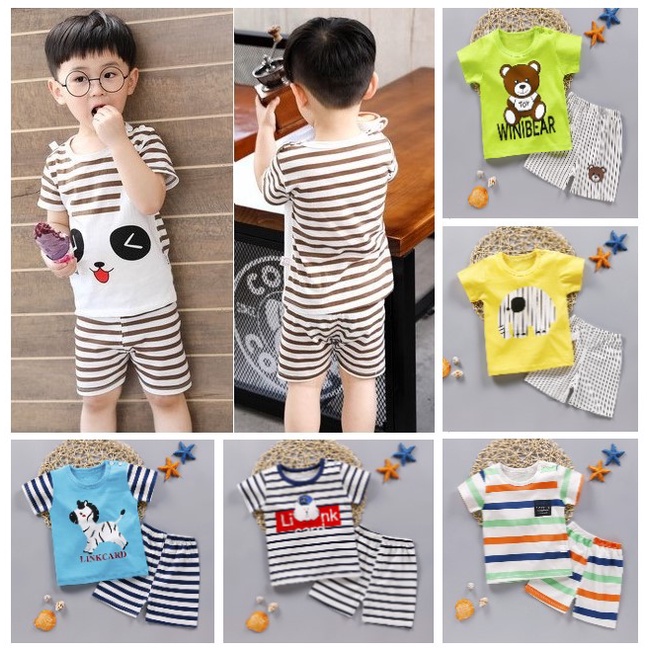 Bộ Thun Cộc Tay - Bộ Quần Áo Phông Ngắn Tay Cho Bé Trai - Timikid Store